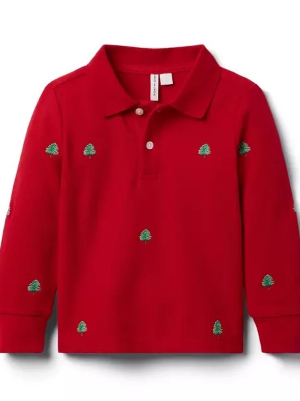 Janie and Jack Embroidered Tree Pique Polo